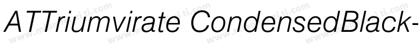 ATTriumvirate CondensedBlack字体转换